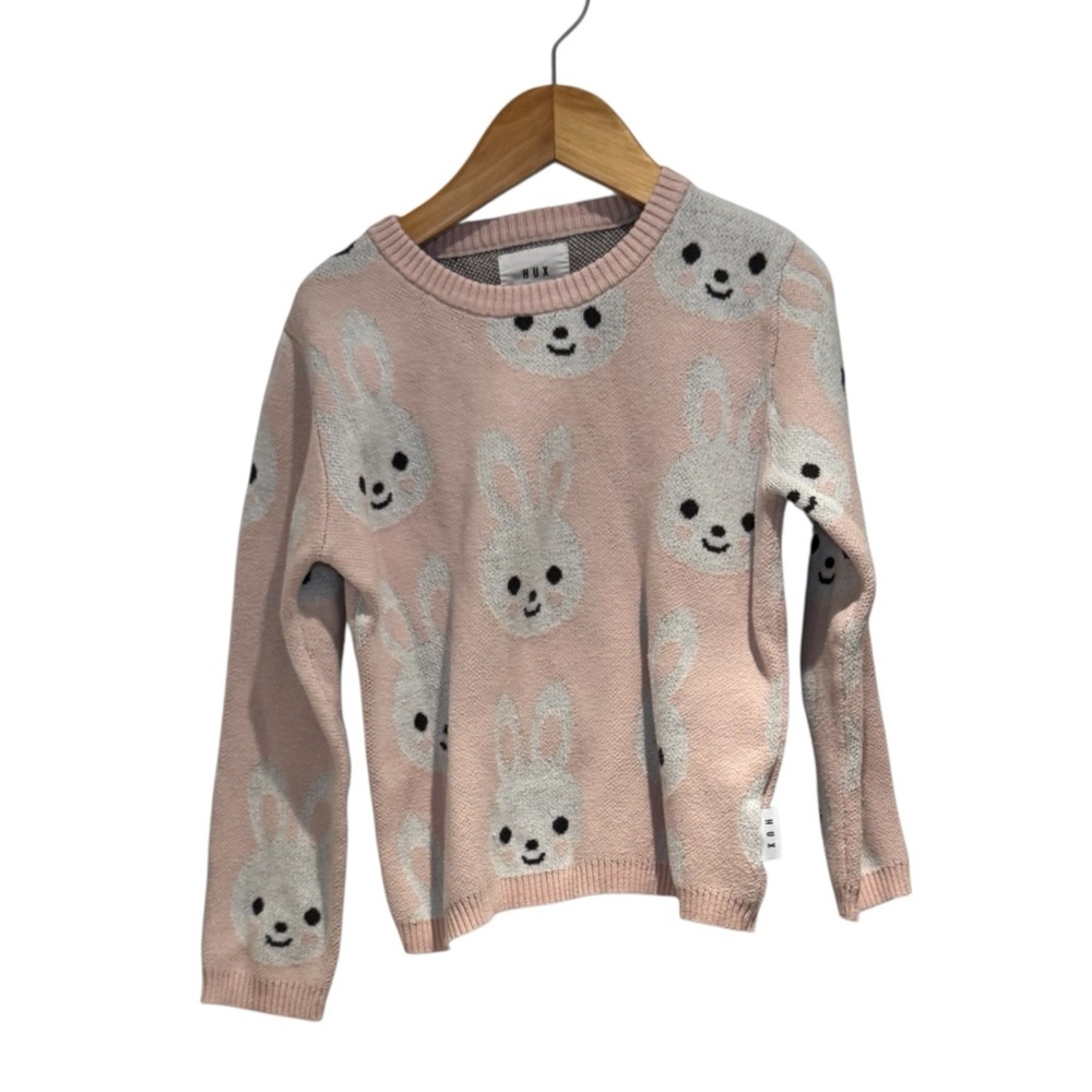 Huxbaby / Hux Blush Bunny Knit Sweater - size 5